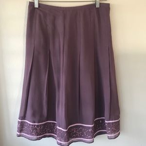 SIGRID OLSEN | Stunning Silk Skirt Plum